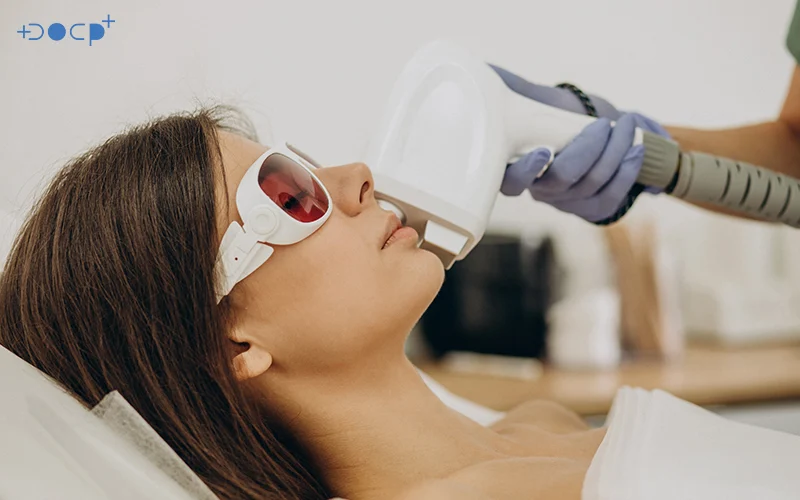 Woman Getting Her Face Ultrasound