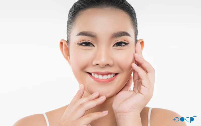 Woman Smiling For The Camera Shot With a Pose